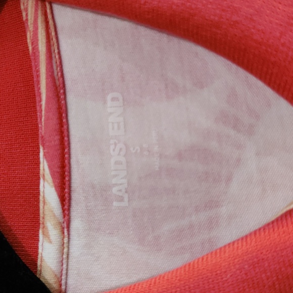 Lands End Tropical Orange Activewear Women's Pullover Polo Shirt Small - Picture 2 of 4